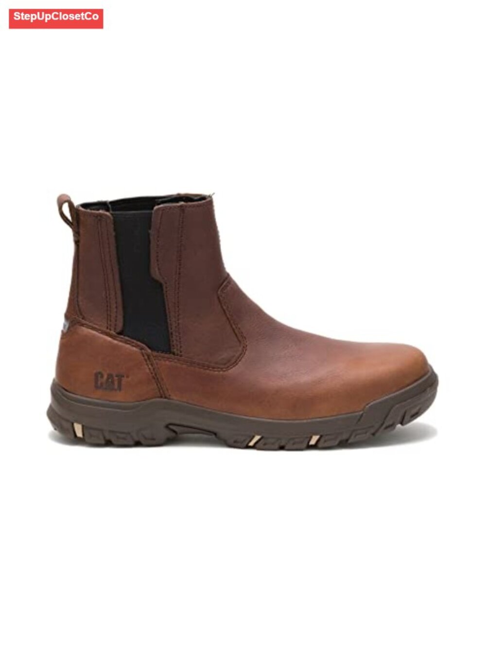 CAT Steel Toe Work Boots Slip Resistant Puncture Resistant Leather